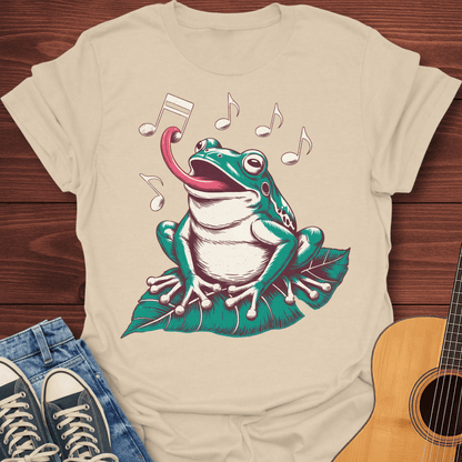 Frog Eating Musical Notes T-Shirt
