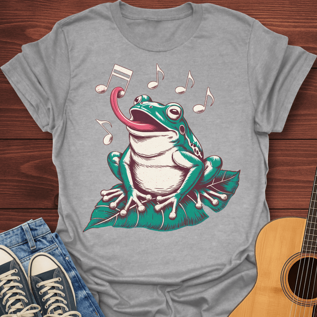 Frog Eating Musical Notes T-Shirt