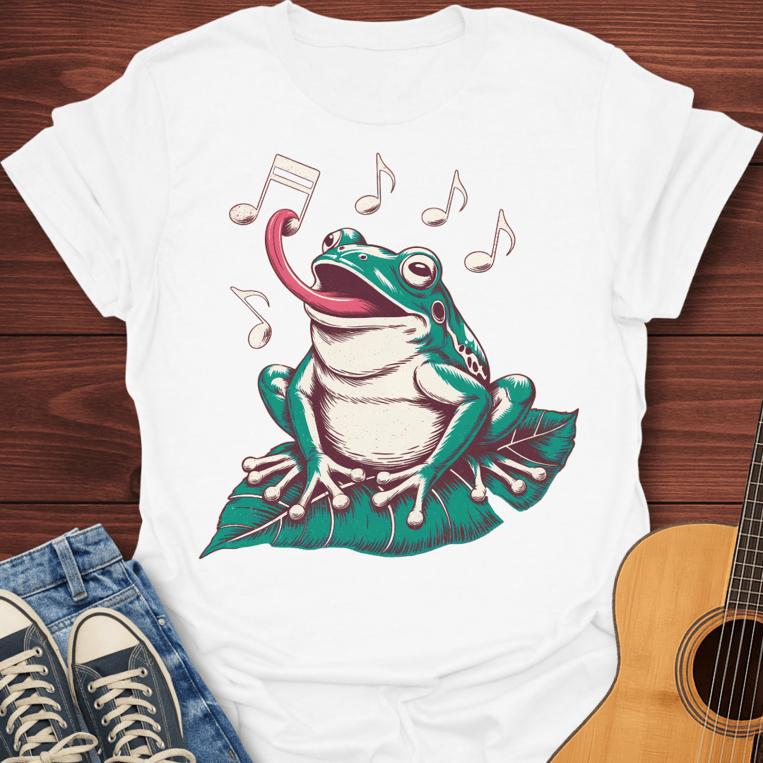 Frog Eating Musical Notes T-Shirt