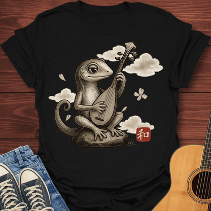The Zen Lizard Pipa Player T-Shirt