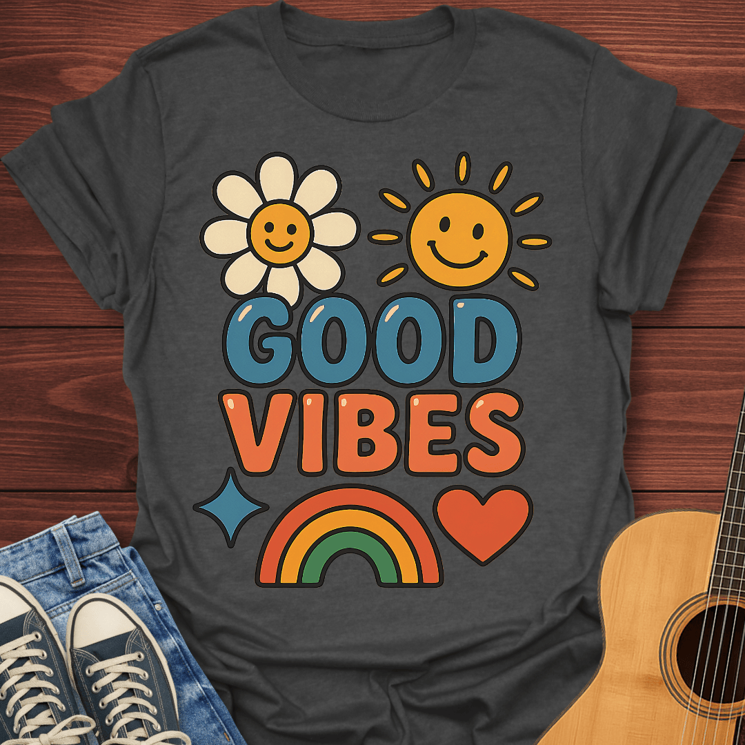 Good Vibes Retro 70s T-Shirt