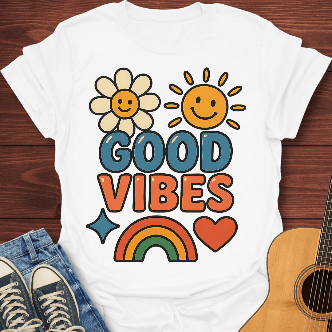 Good Vibes Retro 70s T-Shirt