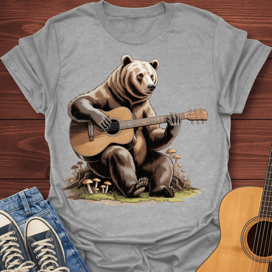 Grizzly Guitar Bear T-Shirt