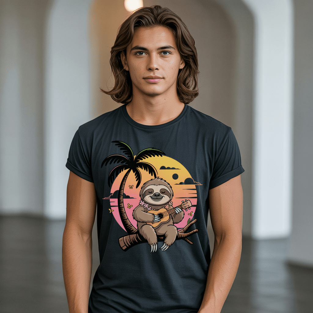 Ukulele Aloha Sloth T-Shirt