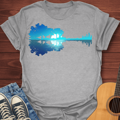 Guitar Moon Reflection T-Shirt