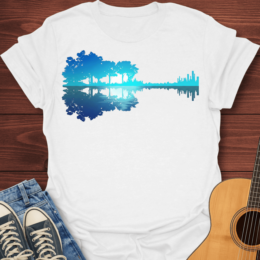 Guitar Moon Reflection T-Shirt
