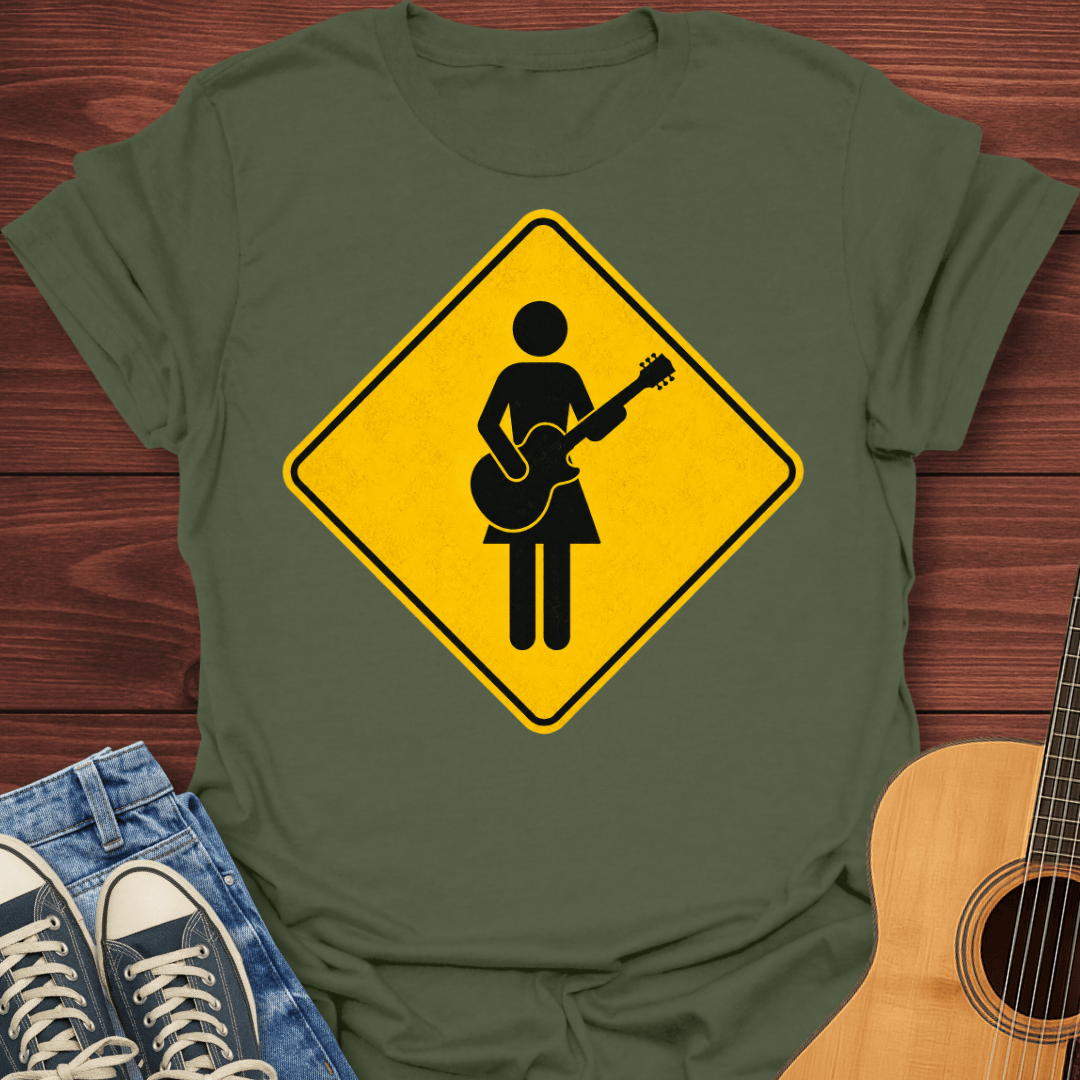 Female Guitar Crossing T-Shirt