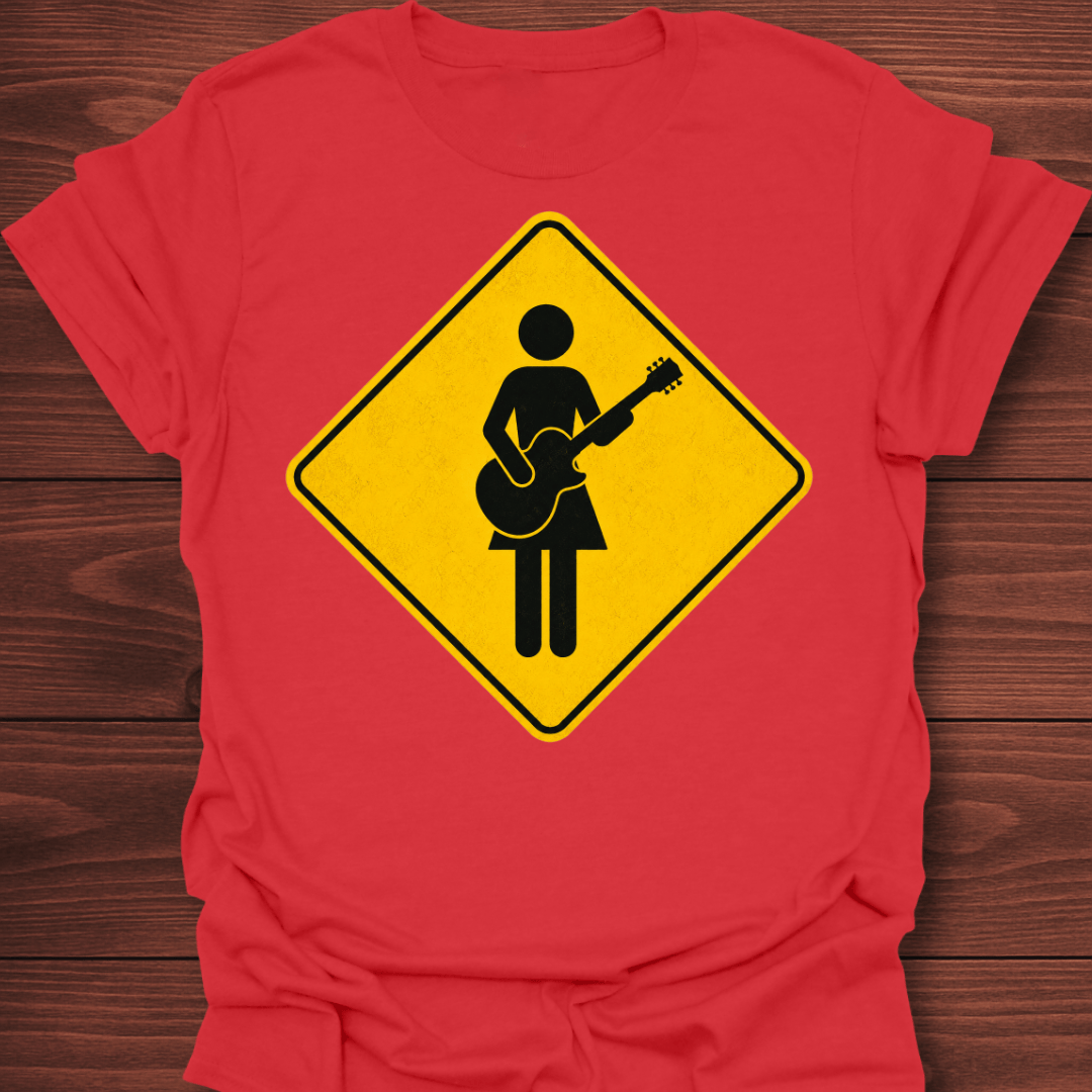 Female Guitar Crossing T-Shirt