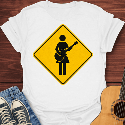 Female Guitar Crossing T-Shirt
