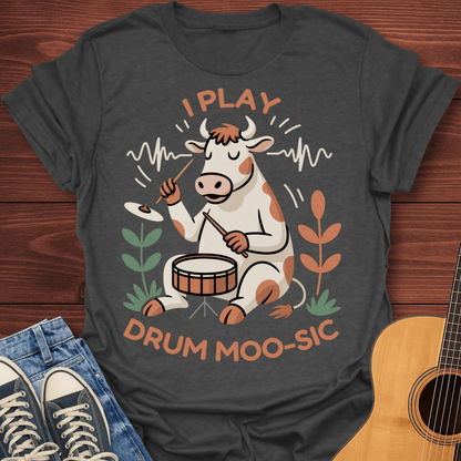 I Play Drum Moo-sic T-Shirt