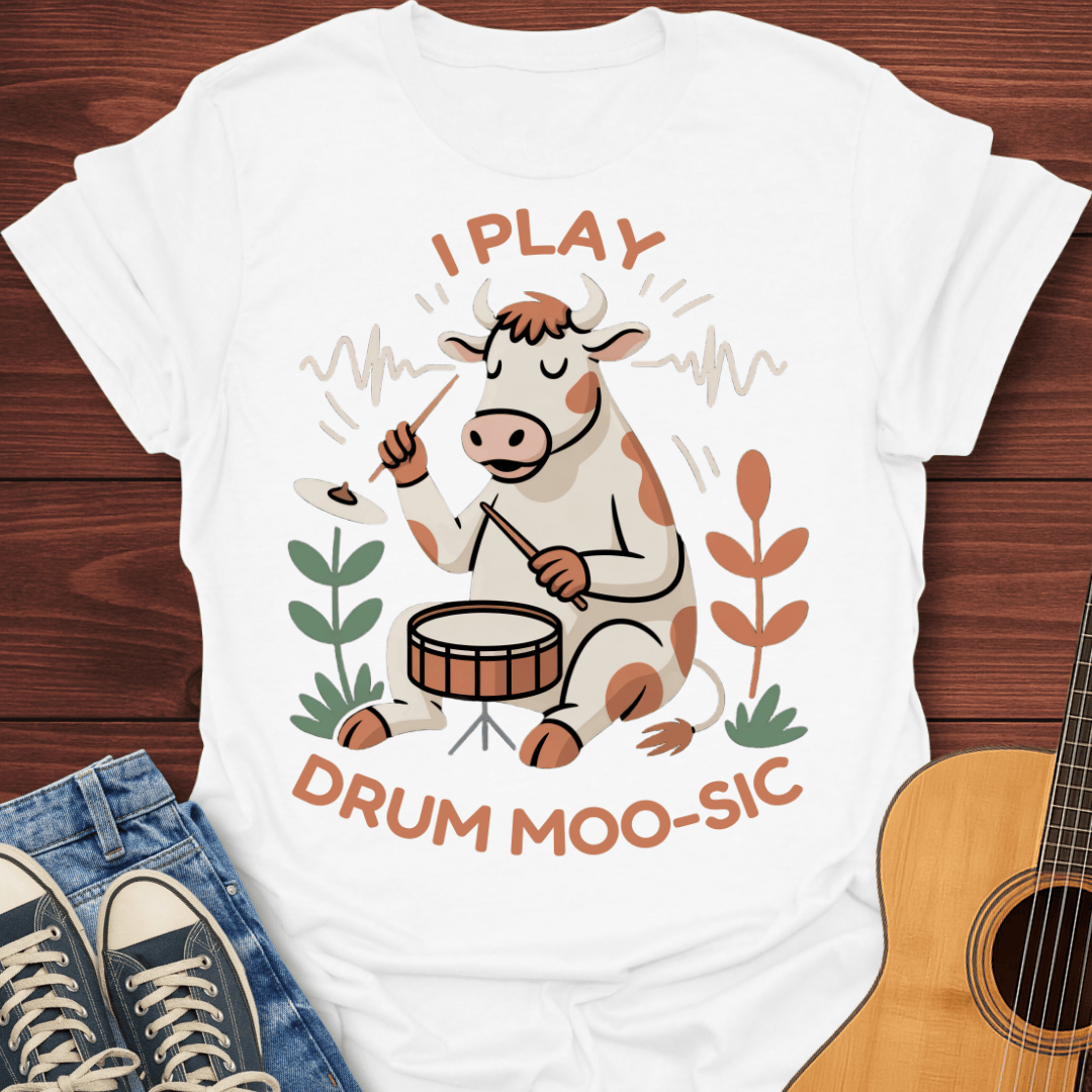 I Play Drum Moo-sic T-Shirt