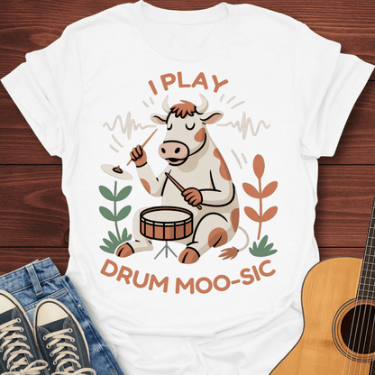 I Play Drum Moo-sic T-Shirt