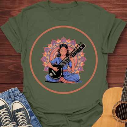 Indian Sitar Woman T-Shirt