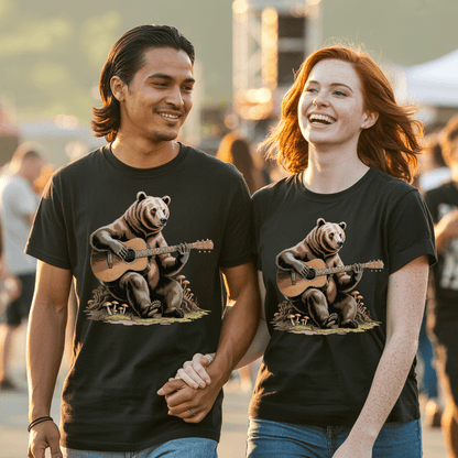 Grizzly Guitar Bear T-Shirt