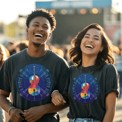 Violin Stain Glass T-Shirt