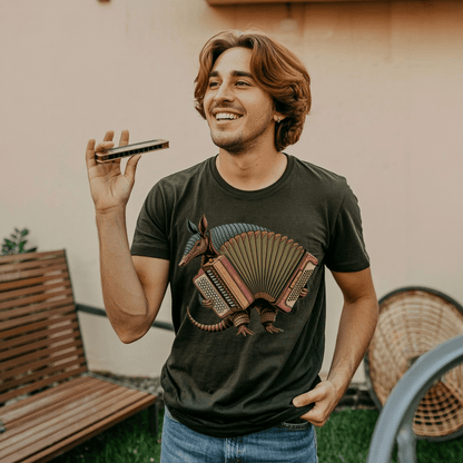 Armadillo Accordionist T-Shirt