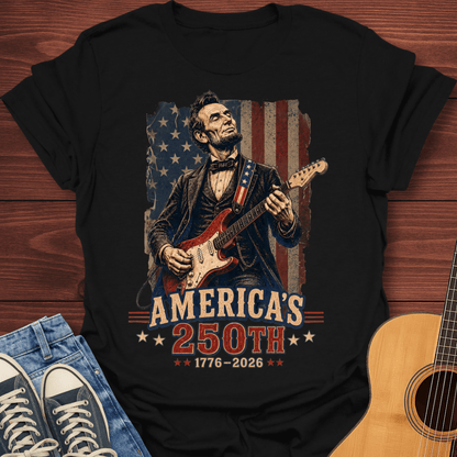Lincoln Rocks America's 250th T-Shirt