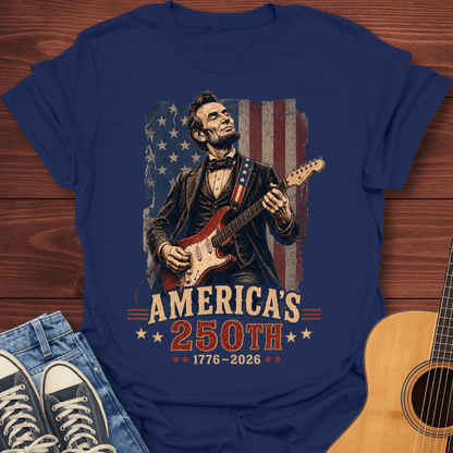 Lincoln Rocks America's 250th T-Shirt