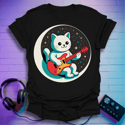 Kawaii Astronaut Cat Guitarist T-Shirt