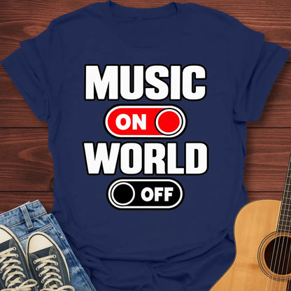 Music on World Off-T-Shirt
