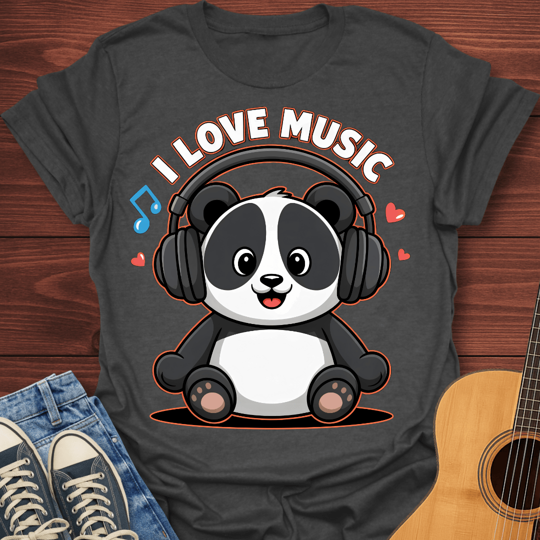 Panda Loves Music T-Shirt