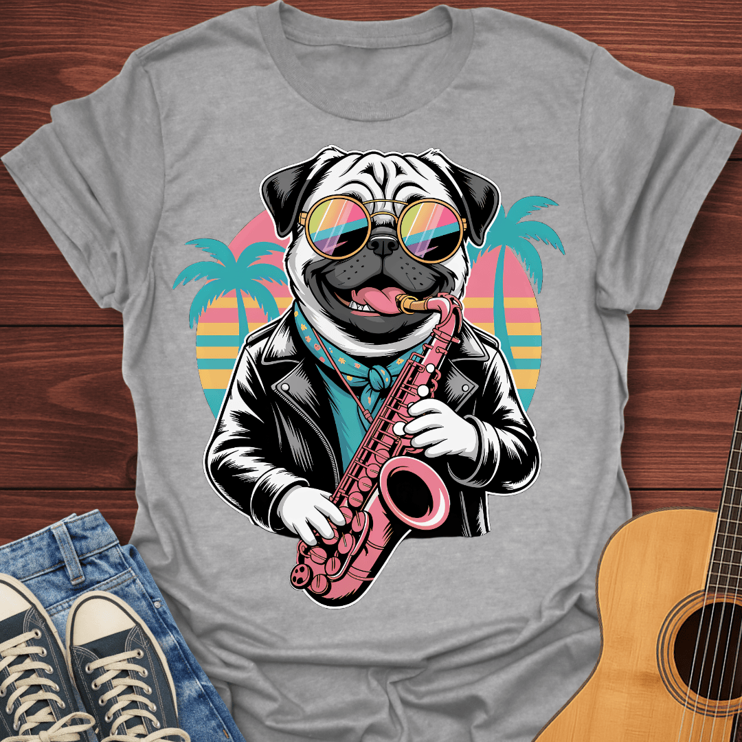 Kool Pug Sax T-Shirt