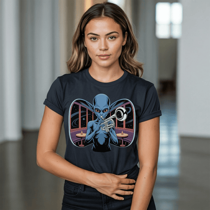 The Intergalactic Funk Alien Trumpeter T-Shirt