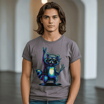 Raccoon Rock On T-shirt