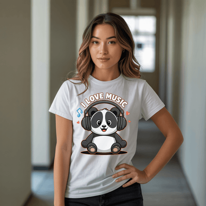Pandas Love Music T-Shirt