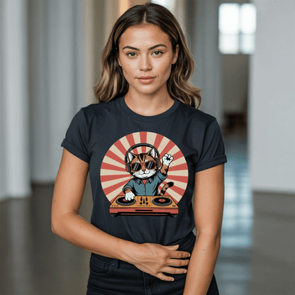 DJ Sunburst Cat T-Shirt