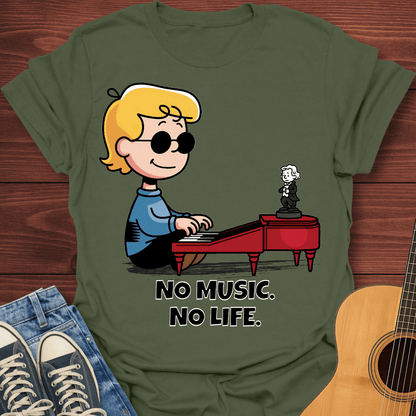 No Music No Life Pianist T-Shirt