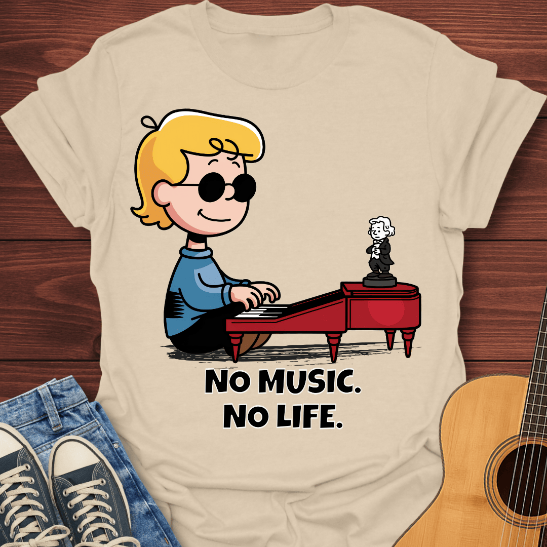 No Music No Life Pianist T-Shirt