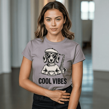 Cool Vibes Hipster Dog T-Shirt