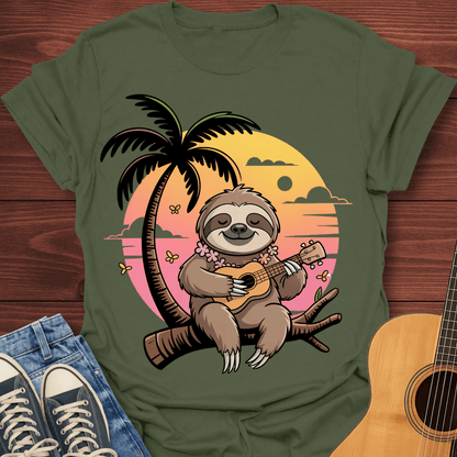 Ukulele Aloha Sloth T-Shirt
