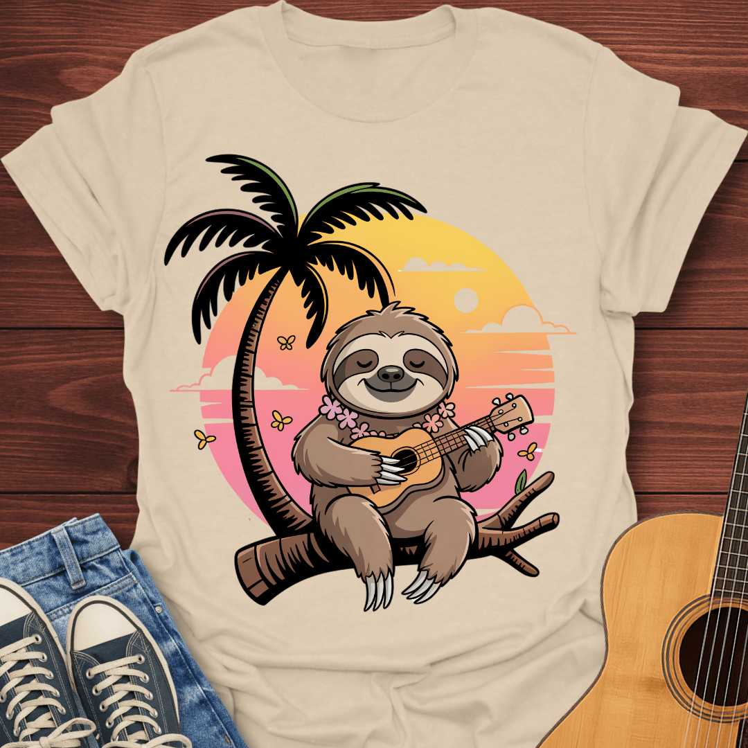 Ukulele Aloha Sloth T-Shirt