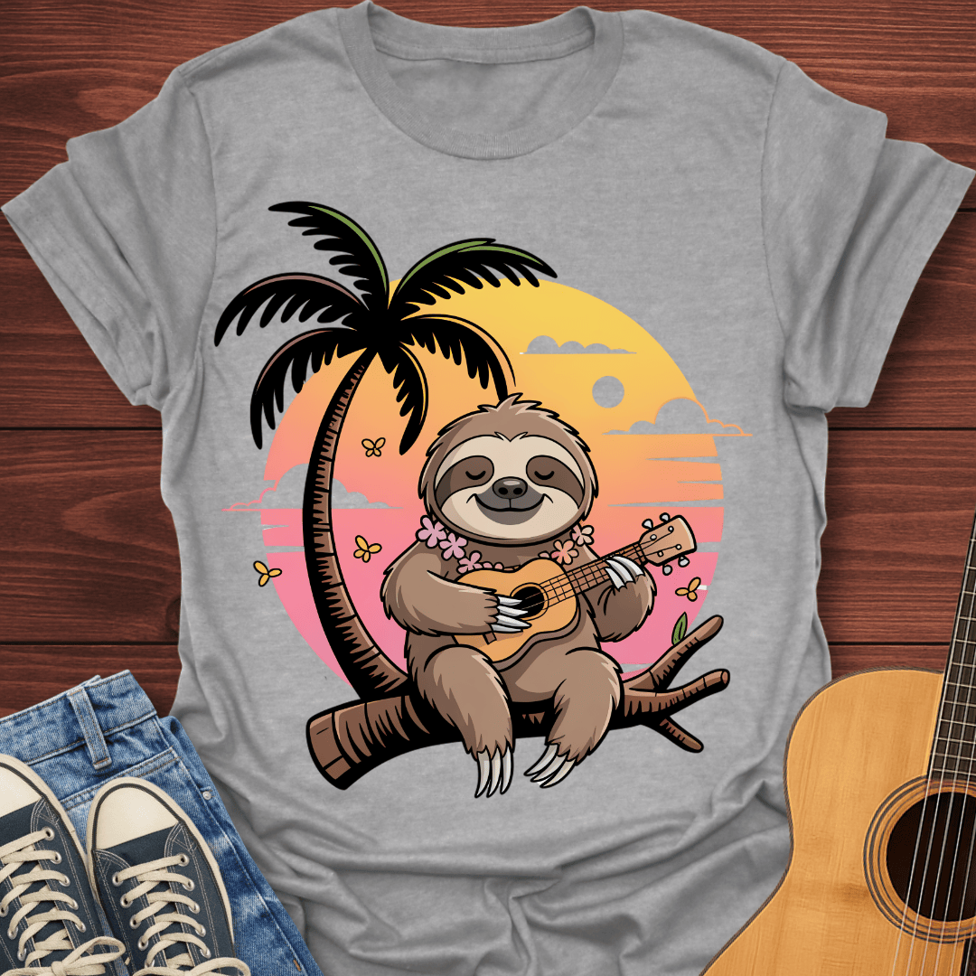Ukulele Aloha Sloth T-Shirt