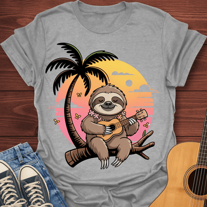 Ukulele Aloha Sloth T-Shirt