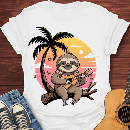 Ukulele Aloha Sloth T-Shirt