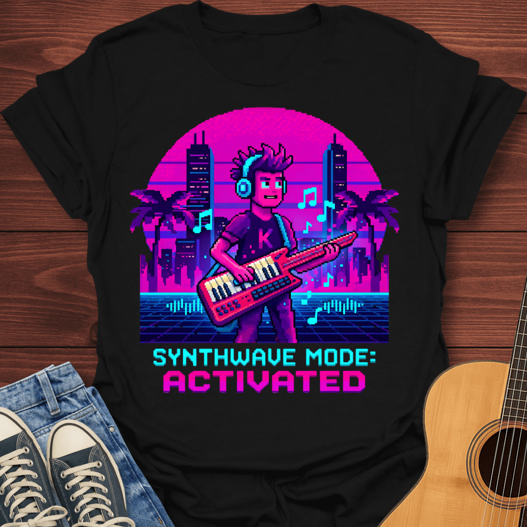 Retro Synthwave Keytar T-Shirt