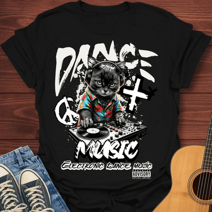 EDM Dance Music Cat T-Shirt