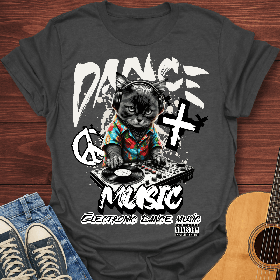 EDM Dance Music Cat T-Shirt