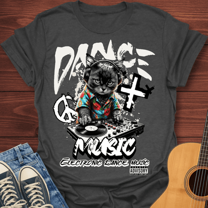 EDM Dance Music Cat T-Shirt