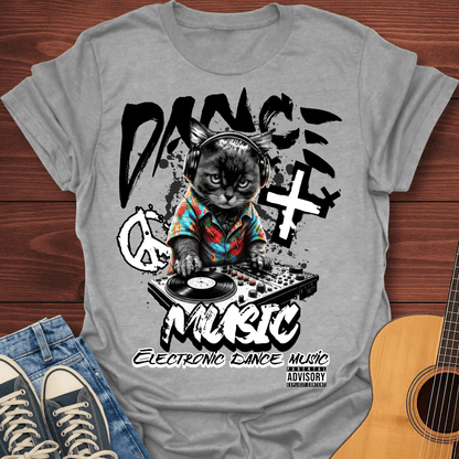 EDM Dance Music Cat T-Shirt