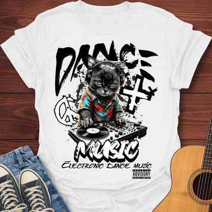 EDM Dance Music Cat T-Shirt