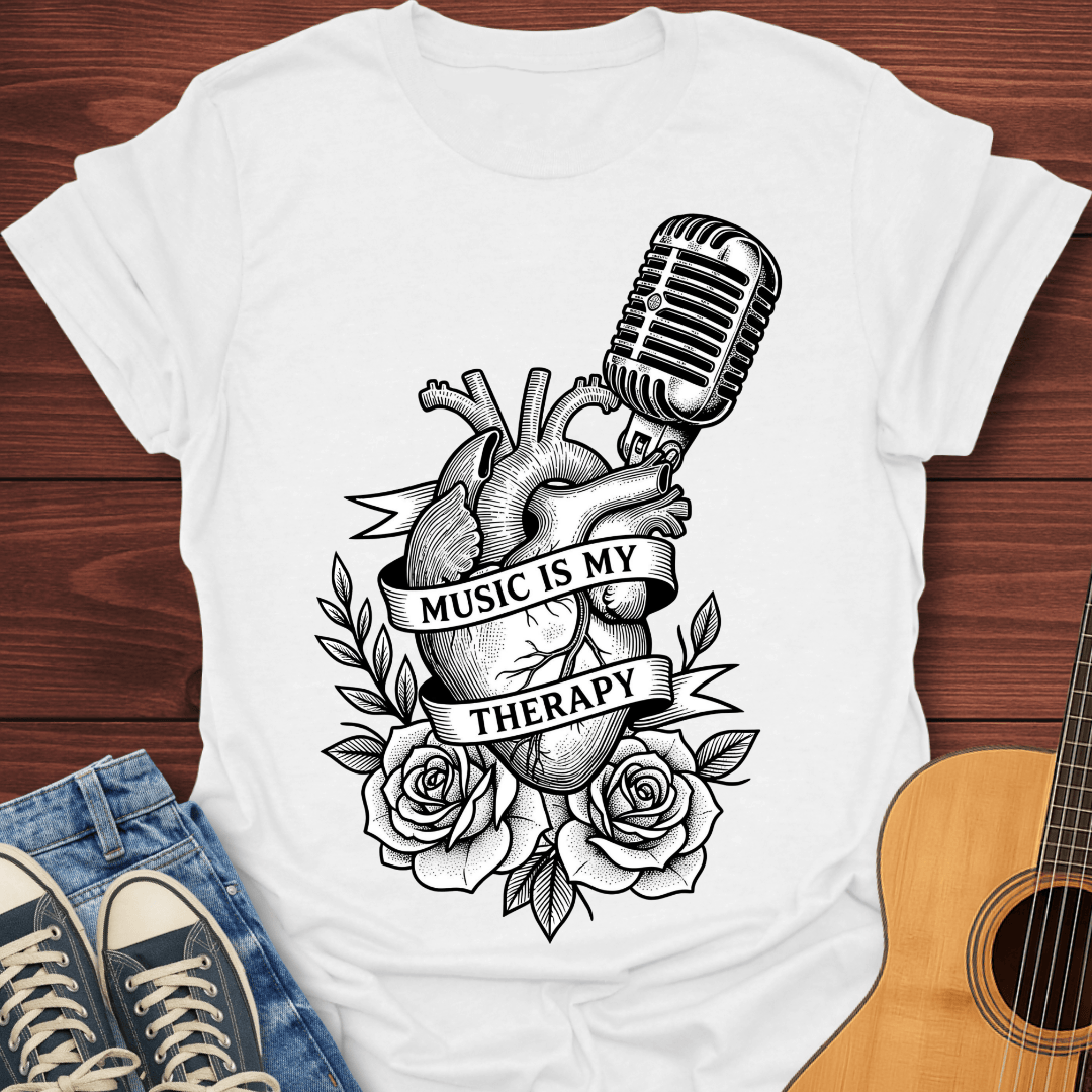 Music Tattoo Style T-Shirt