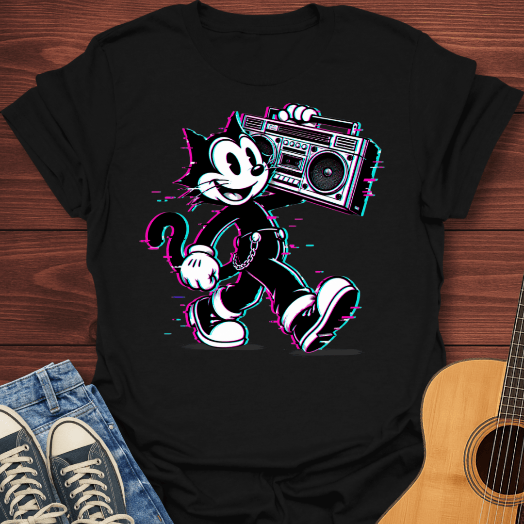 Boombox Retro Radio Cat T-Shirt