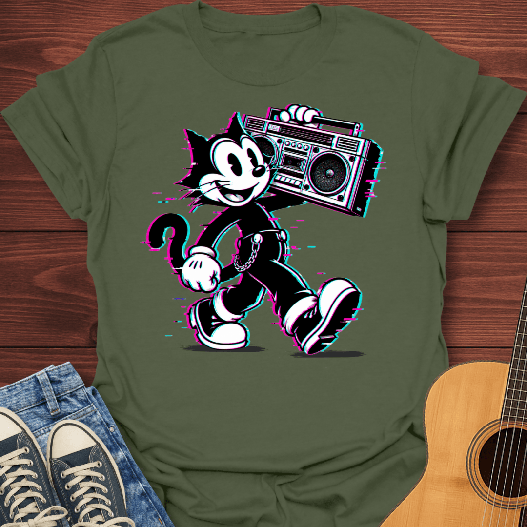 Boombox Retro Radio Cat T-Shirt