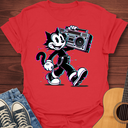 Boombox Retro Radio Cat T-Shirt