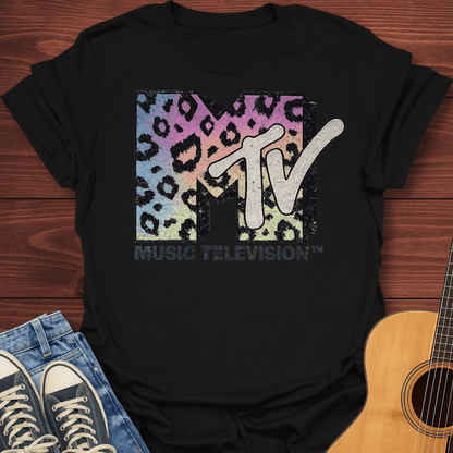 80s MTV Leopard Print T-Shirt