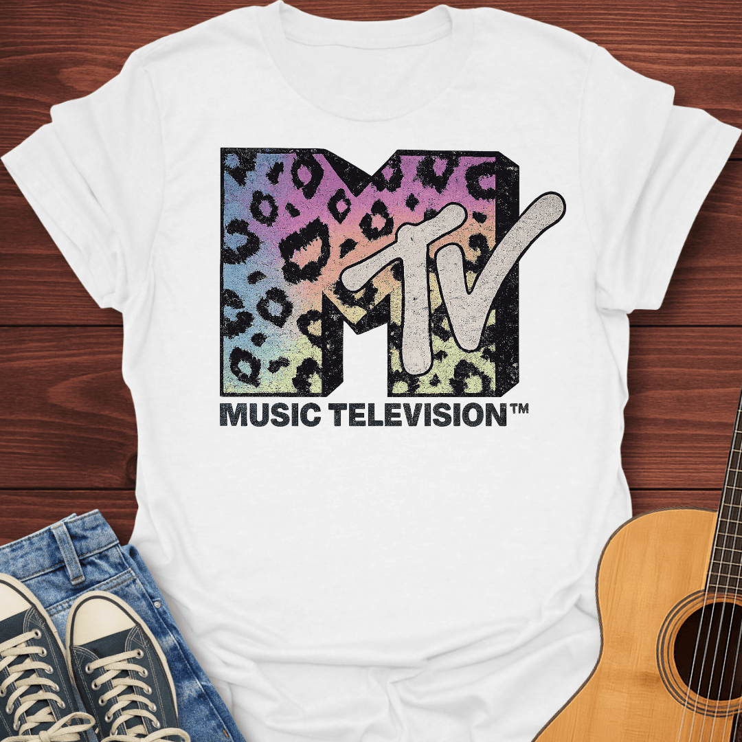 80s MTV Leopard Print T-Shirt